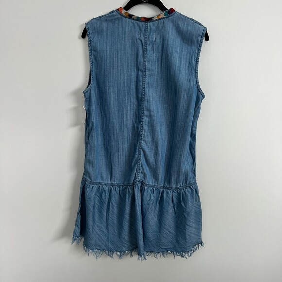 NWT Driftwood Shaye Chambray Embroidered Dress Tunic Sz M - Picture 2 of 10